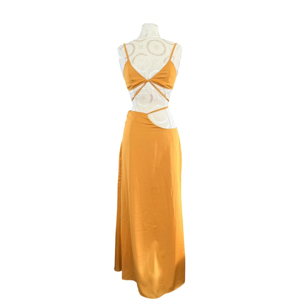 Tiger Mist Zephyra Bralette Midi Skirt Set Womens XS Yellow NEW Two Piece Cutout